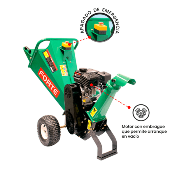 Chipeadora Forte A Gasolina 6.5 Hp Cfg-100 3 Cuchillas
