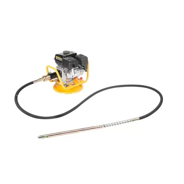 Vibrador para concreto FORTE a gasolina cabeza 38 mm / guaya 4 m.