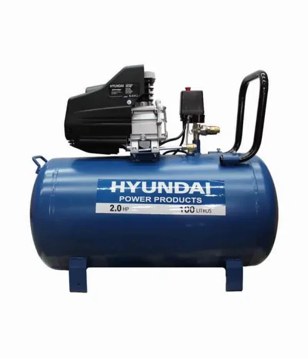 Compresor De Aire Hyundai 2 Hp 100 Lt 115 Psi Acople Directo