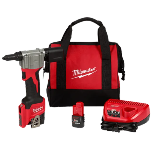 Remachadora A Bateria M12 Con 2 Baterias Y Cargador Milwaukee